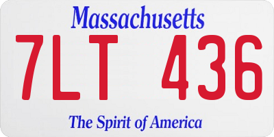 MA license plate 7LT436