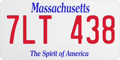 MA license plate 7LT438