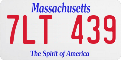 MA license plate 7LT439