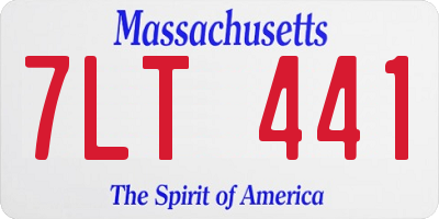 MA license plate 7LT441