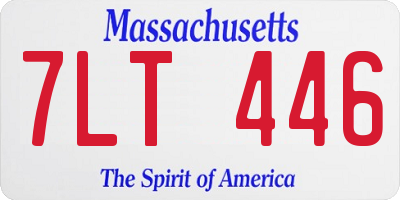 MA license plate 7LT446