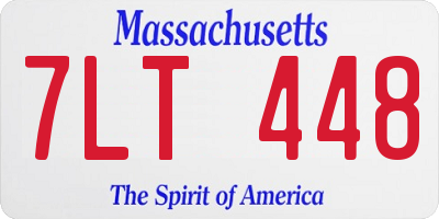 MA license plate 7LT448
