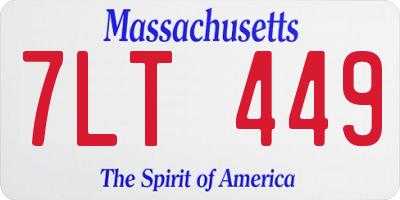 MA license plate 7LT449
