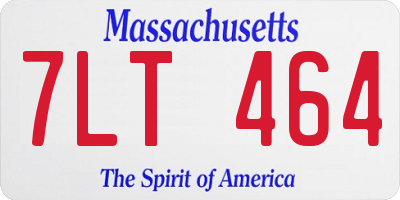 MA license plate 7LT464