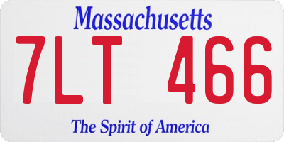 MA license plate 7LT466