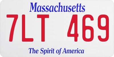 MA license plate 7LT469