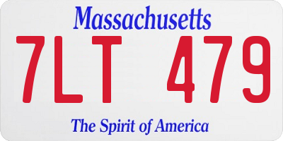 MA license plate 7LT479