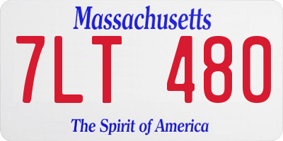 MA license plate 7LT480