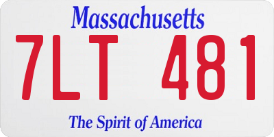 MA license plate 7LT481