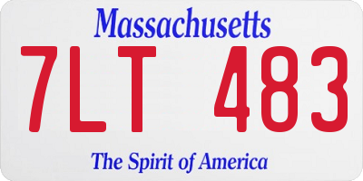 MA license plate 7LT483