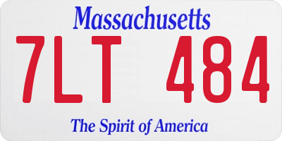 MA license plate 7LT484