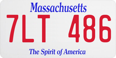 MA license plate 7LT486