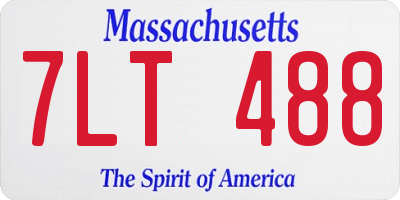 MA license plate 7LT488