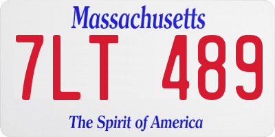 MA license plate 7LT489