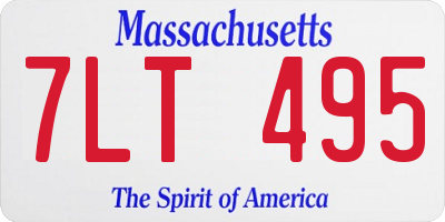 MA license plate 7LT495