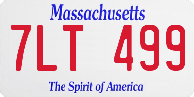 MA license plate 7LT499