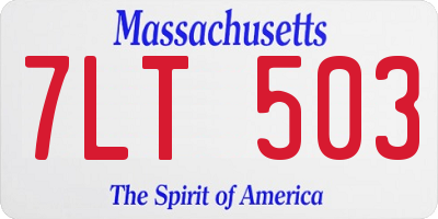 MA license plate 7LT503