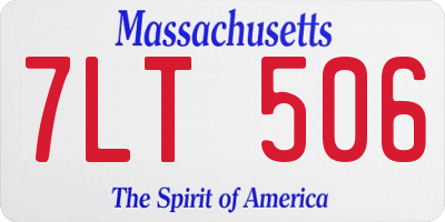 MA license plate 7LT506