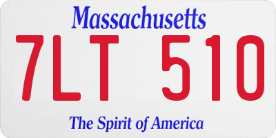 MA license plate 7LT510