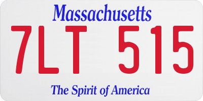 MA license plate 7LT515