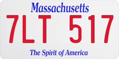 MA license plate 7LT517
