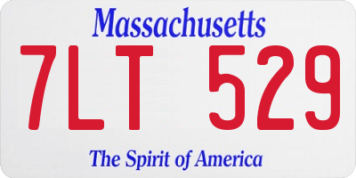 MA license plate 7LT529