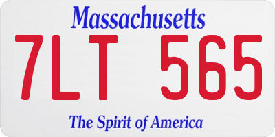 MA license plate 7LT565