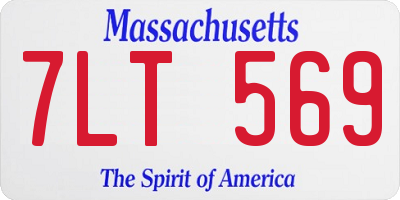 MA license plate 7LT569