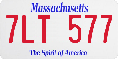 MA license plate 7LT577
