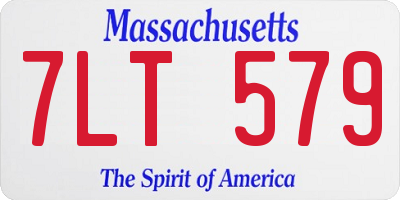 MA license plate 7LT579