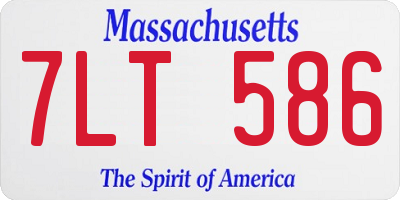 MA license plate 7LT586