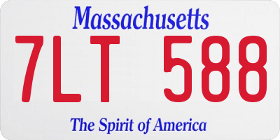 MA license plate 7LT588