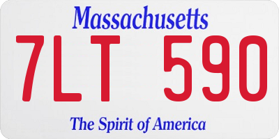 MA license plate 7LT590