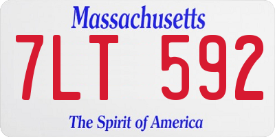 MA license plate 7LT592