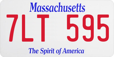 MA license plate 7LT595
