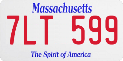 MA license plate 7LT599
