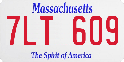 MA license plate 7LT609