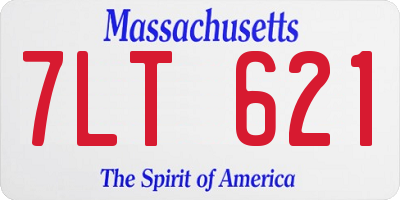 MA license plate 7LT621