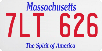 MA license plate 7LT626