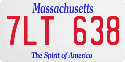 MA license plate 7LT638