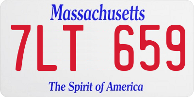 MA license plate 7LT659