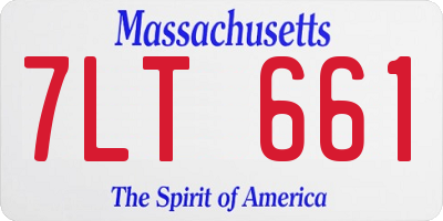 MA license plate 7LT661