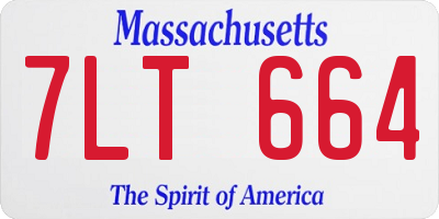 MA license plate 7LT664