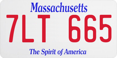 MA license plate 7LT665
