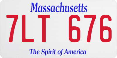 MA license plate 7LT676