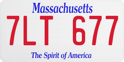 MA license plate 7LT677