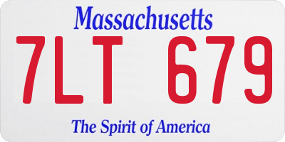 MA license plate 7LT679