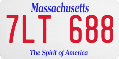 MA license plate 7LT688