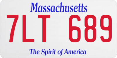 MA license plate 7LT689