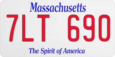 MA license plate 7LT690